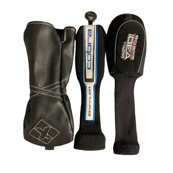 Adams Other - Adams Golf Idea i wood /Cobra Baffler & Unnamed Driver Head Cover Sock Lot of 3